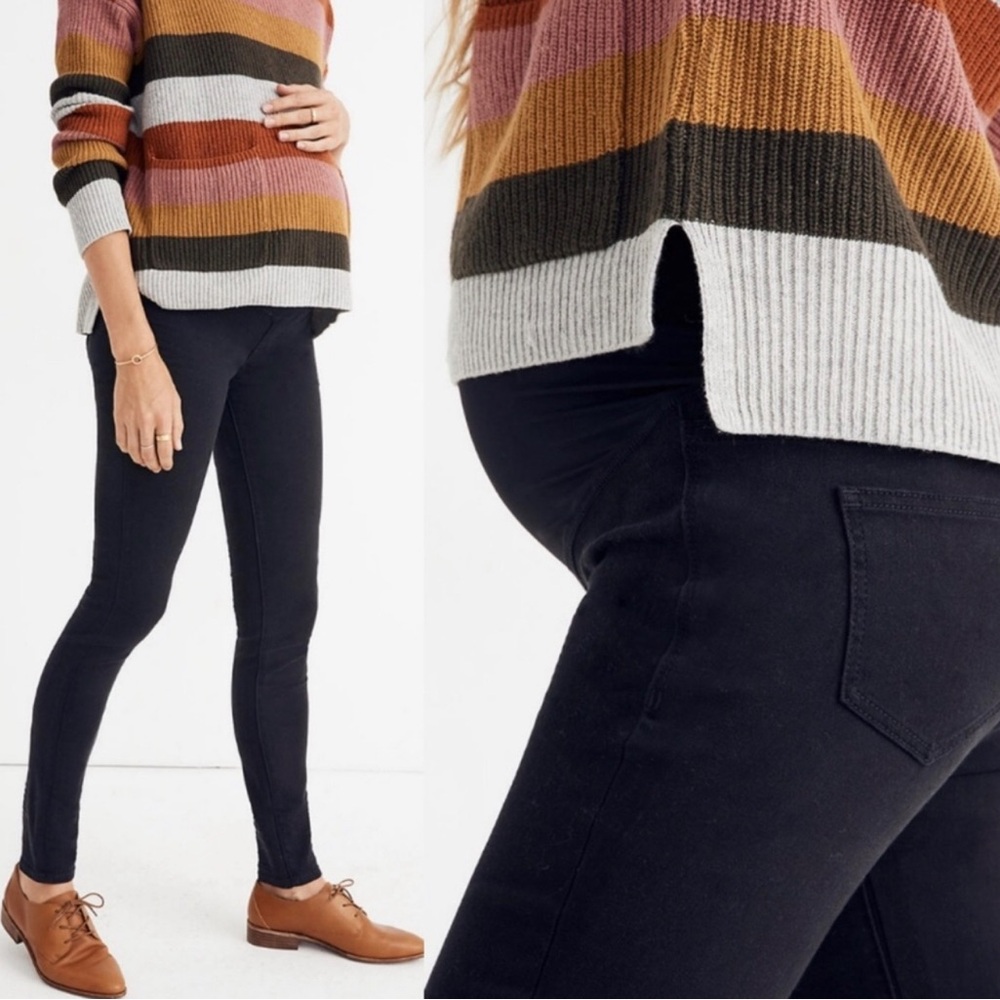 Madewell Maternity Over-the-Belly Skinny Jeans Lunar Wash: TENCEL™ Denim Sz 27